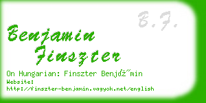 benjamin finszter business card